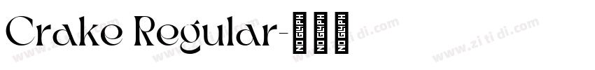 Crake Regular字体转换